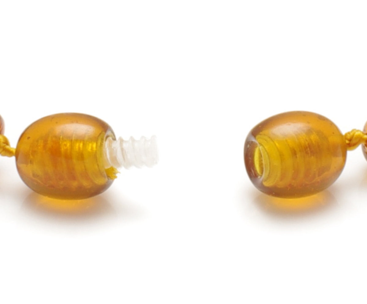 Baltic Amber Necklace and/or Bracelet For Children / Polished Beads / Cognac Colour