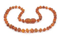 Load image into Gallery viewer, BALTIC AMBER TEETHING NECKLACE & BRACELET / COGNAC COLOUR / RAW UNPOLISHED / EXTRA EFFECTIVE

