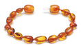 Load image into Gallery viewer, Baltic Amber Necklace and/or Bracelet For Children / Polished Beads / Cognac Colour
