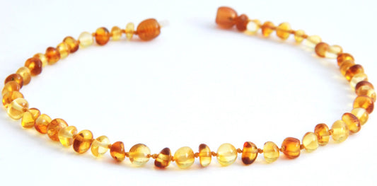 Amber Teething Necklace & Bracelet For Children / Extra Safe & Authentic