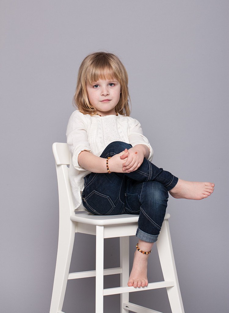 Baltic Amber Teething Necklace & Bracelet For Children / Multicolour / Raw Unpolished / Extra Safe & Effective / MLT.U.BRQ - Baltic Secret