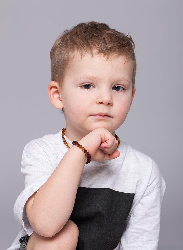 PREMIUM BALTIC AMBER NECKLACE AND/OR BRACELET FOR CHILDREN / POLISHED / COGNAC COLOUR / EXTRA SAFE & AUTHENTIC / CGN.P-BRQ - Baltic Secret