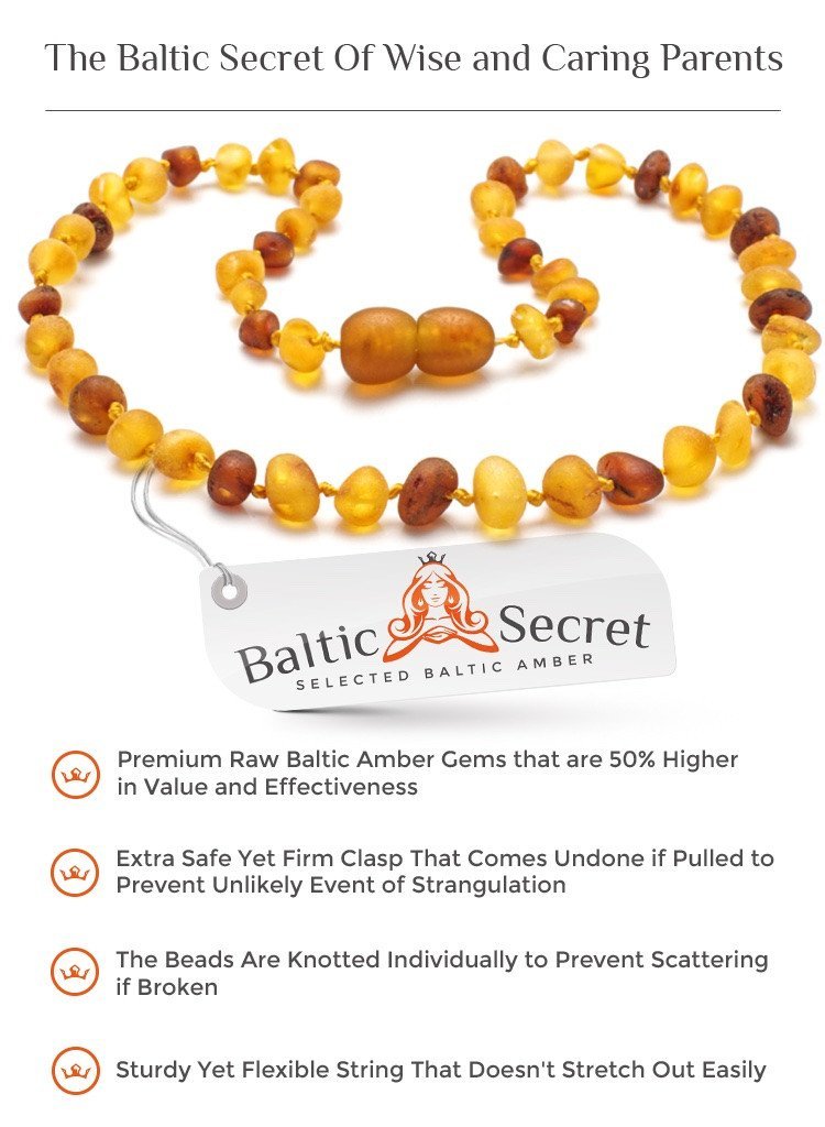 Premium Baltic Amber Necklace or/and Bracelet For Children / Extra Safe - Baltic Secret