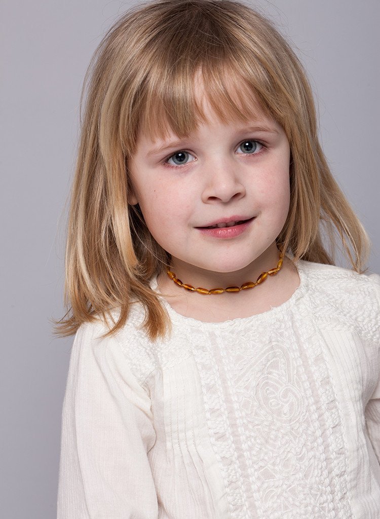 Premium Polished Baltic Amber Necklace & Bracelet For Children / Extra Safe / HNY.P.BN - Baltic Secret