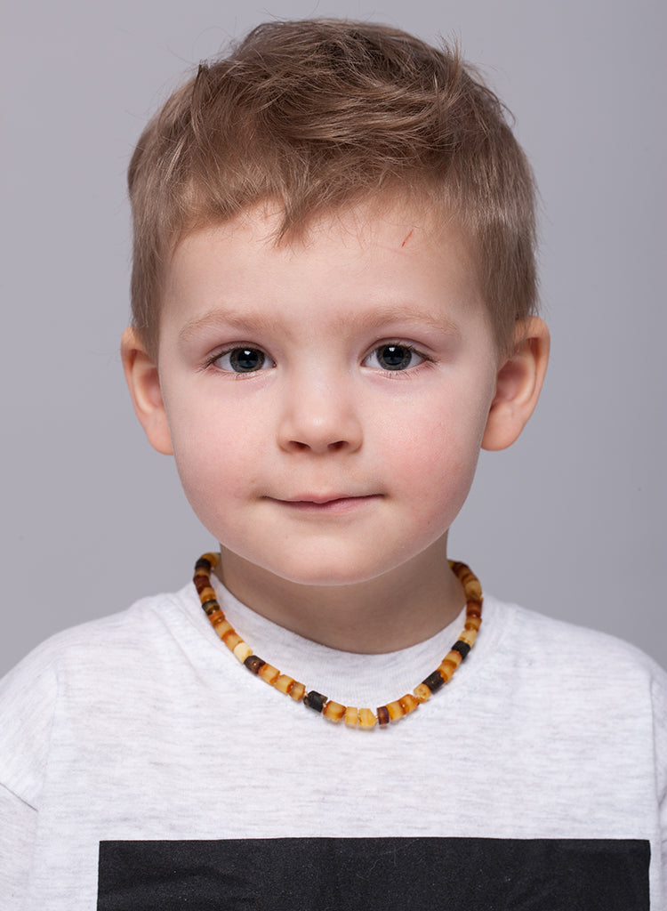 Baltic Amber Necklace and Bracelet For Children / Raw Beads / Safe & Effective