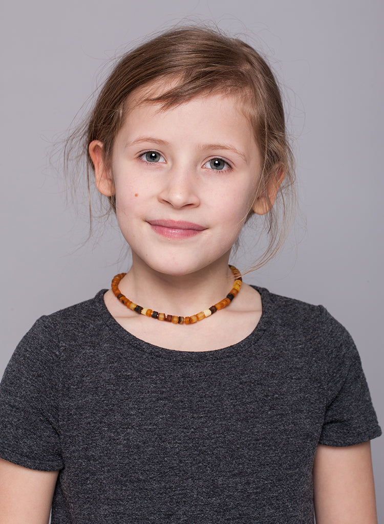 Baltic Amber Necklace and Bracelet For Children / Raw Beads / Safe & Effective