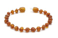 Bild in Galerie-Betrachter laden, BALTIC AMBER TEETHING NECKLACE & BRACELET / COGNAC COLOUR / RAW UNPOLISHED / EXTRA EFFECTIVE
