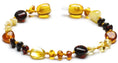 Load image into Gallery viewer, PREMIUM BALTIC AMBER TEETHING Necklace & Bracelet for CHILDREN / POLISHED CHERRY COLOR
