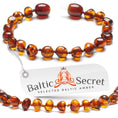 Bild in Galerie-Betrachter laden, AUTHENTIC BALTIC AMBER NECKLACE AND/OR BRACELET FOR CHILDREN - POLISHED COGNAC COLOR
