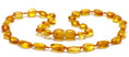 Load image into Gallery viewer, PREMIUM POLISHED BALTIC AMBER NECKLACE & BRACELET FOR CHILDREN / HONEY COLOUR / EXTRA SAFE & AUTHENTIC
