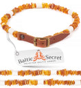 Load image into Gallery viewer, Amber Collars for Dogs & Cats with EM Ceramic and Leather Belt
