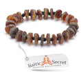 Load image into Gallery viewer, AMBER NECKLACE & BRACELET FOR HIM - RAW COGNAC BEADS - Baltic Secret
