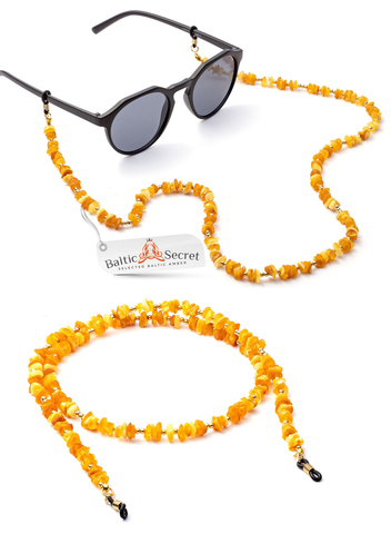 AMBER EYEGLASS CHAIN HOLDER NECKLACE  - FOR A DECIDEDLY UNIQUE STYLE