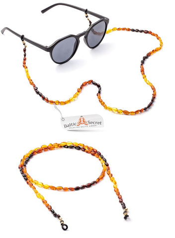 AMBER EYEGLASS CHAIN NECKLACE HOLDER  - FOR A DECIDEDLY UNIQUE STYLE
