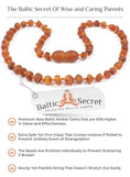 Load image into Gallery viewer, BALTIC AMBER TEETHING NECKLACE & BRACELET FOR CHILDREN / COGNAC COLOUR / RAW UNPOLISHED / EXTRA SAFE & EFFECTIVE / DCGN.U-BRQ - Baltic Secret
