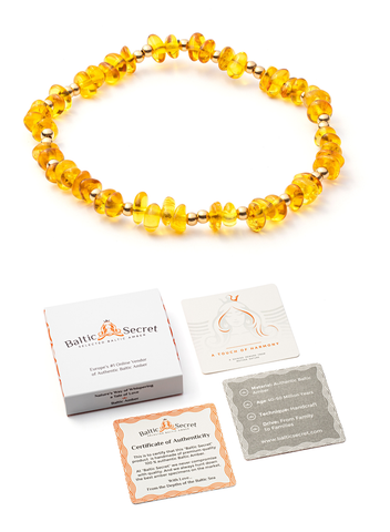 GENUINE BALTIC AMBER BRACELET - FOR A DECIDEDLY UNIQUE STYLE