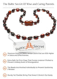Load image into Gallery viewer, Premium Baltic Amber Necklace and/or Bracelet For Children / Polished / Cherry Colour / Extra Safe & Authentic / CHR.P-BN-BS - Baltic Secret
