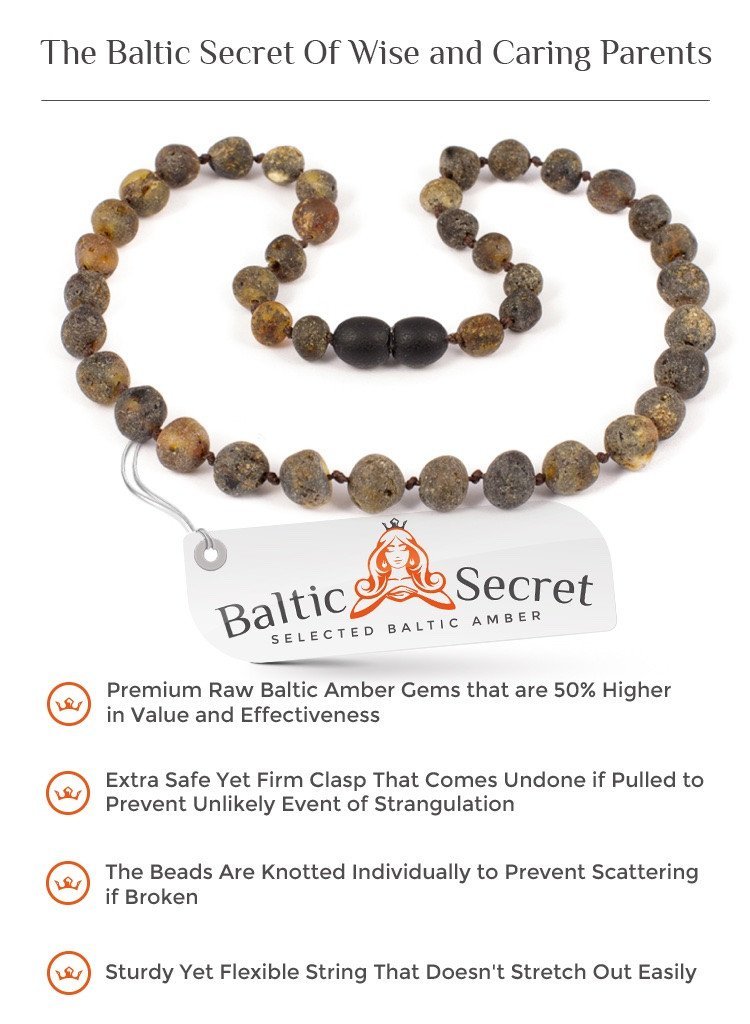 Premium Baltic Amber Necklace & Bracelet For Children / Extra Safe - Baltic Secret